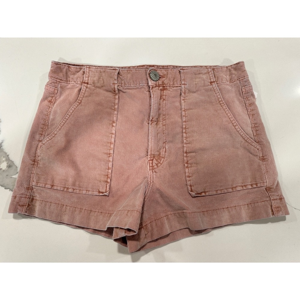 American Eagle Pink Corduroy Super Stretch High Waisted Shorts Size 8